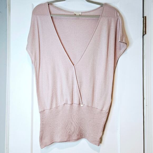 Hanro Knits Deep V-neck Short Sleeve Sweater - Picture 1 of 6